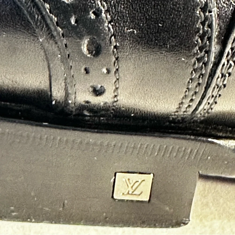 Louis Vuitton Black Leather Oxfords - Picture 4 of 6